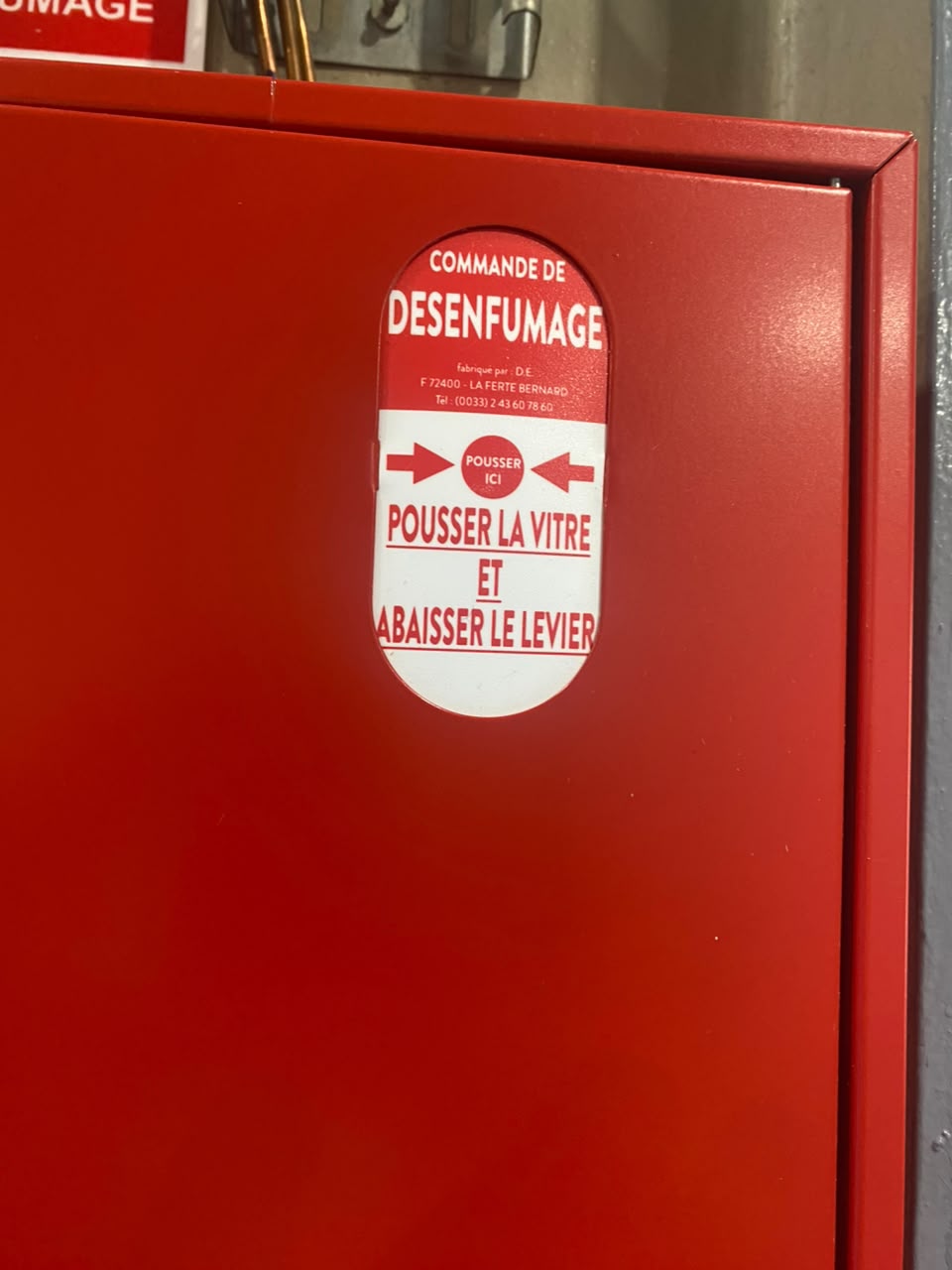 Commande mécanique de désenfumage — chantier 4M Energy à Tanger