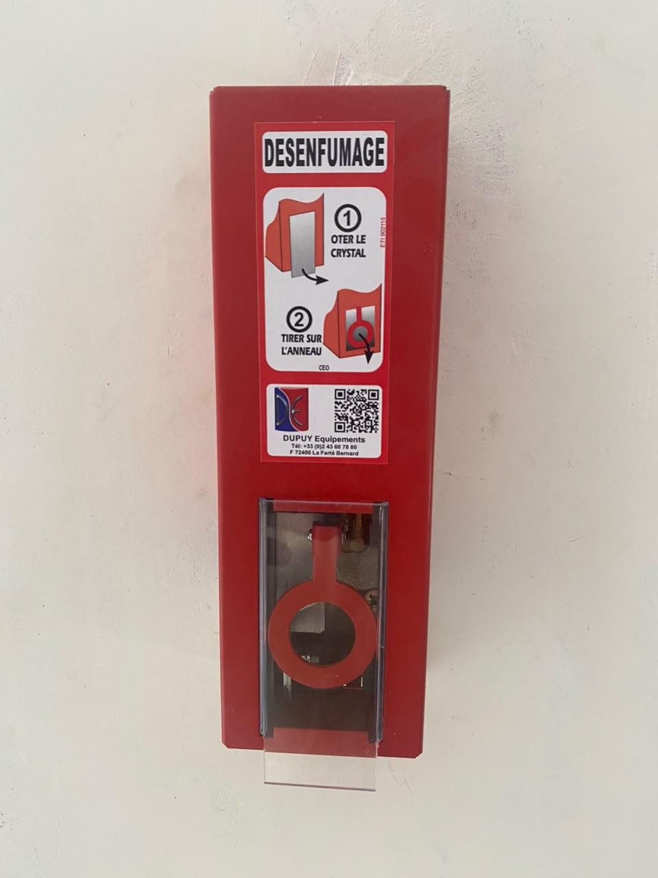 Commande mécanique de désenfumage — chantier 4M Energy à Tanger