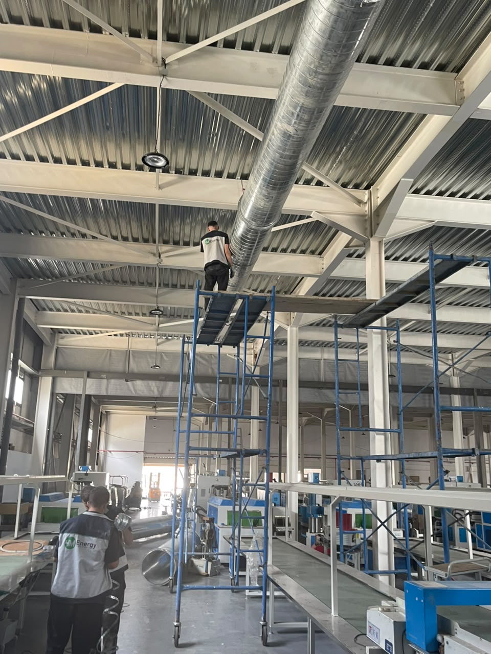 Chantier de ventilation 4M Energy