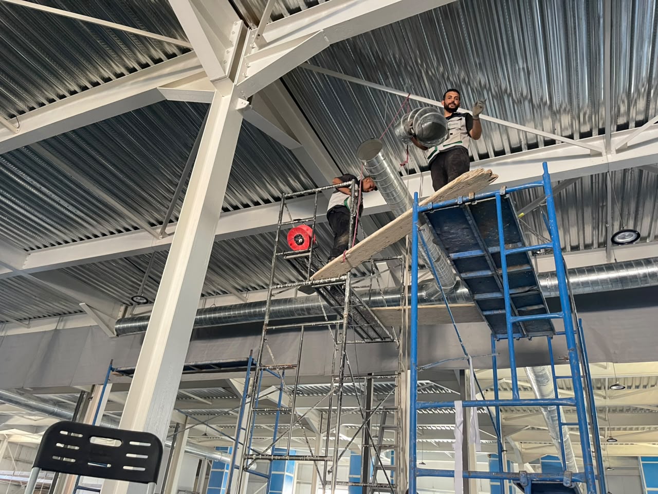 Chantier de ventilation 4M Energy